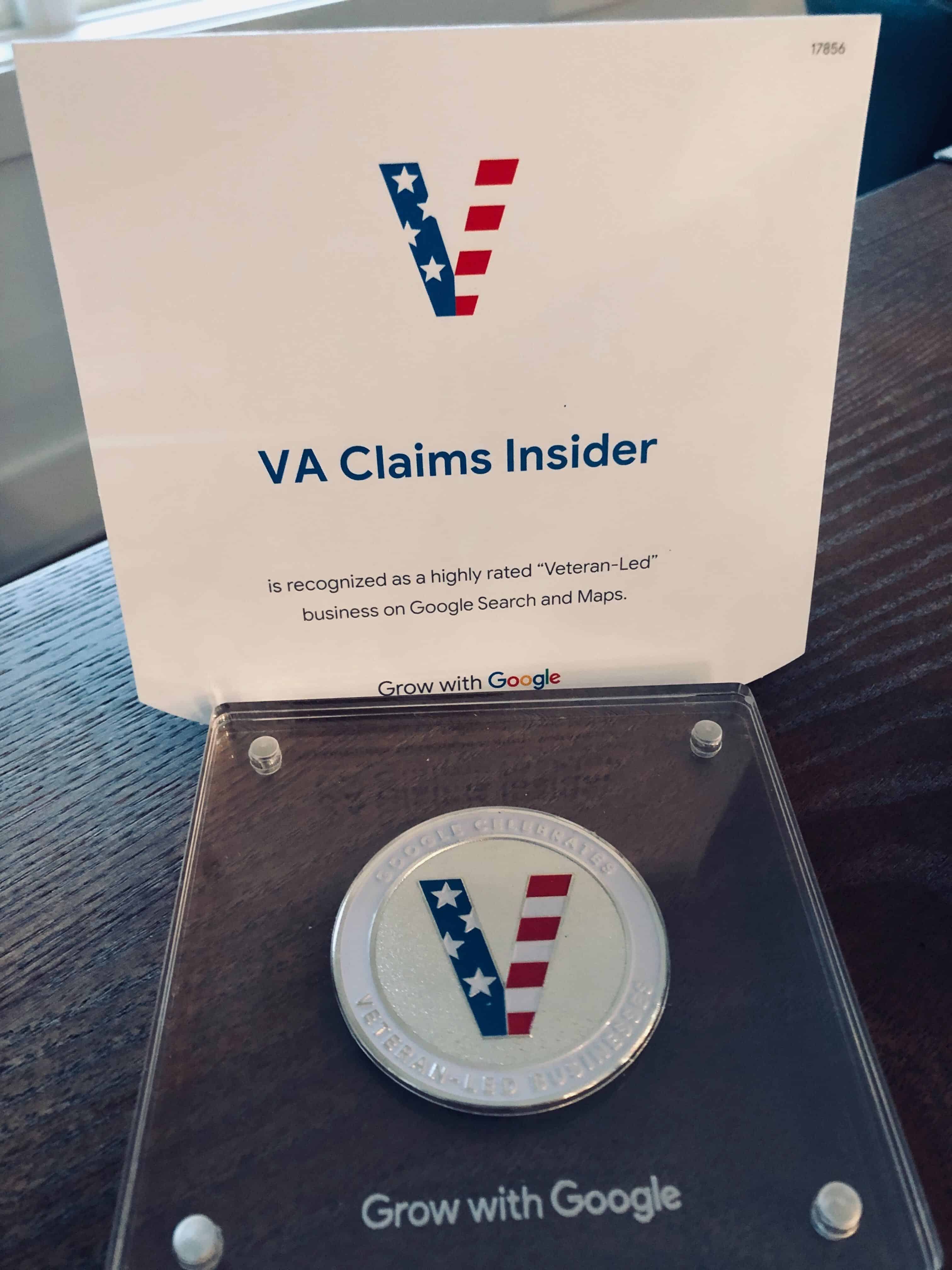 VA Claims Insider Highly Rated "Veteran-Led" Business on Google