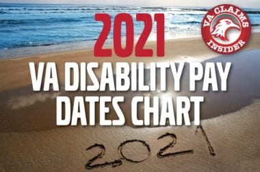 2021 VA Disbility Pay Dates Chart