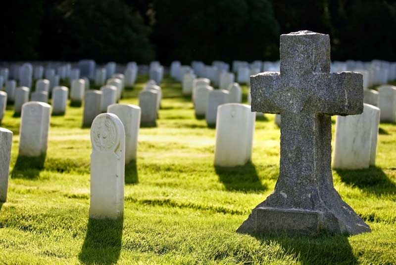 Families, what do you say to a Veteran on Veterans Day? Headstones in a cemetery