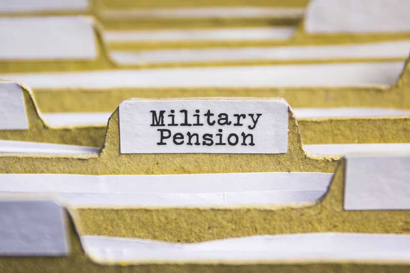 file folder military pension