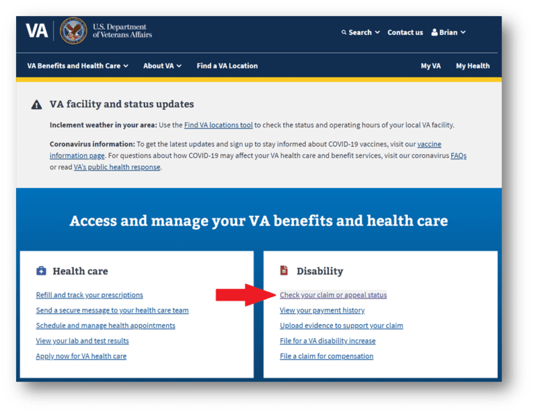 How To Check Va Claim Status Online 4 Step Tutorial