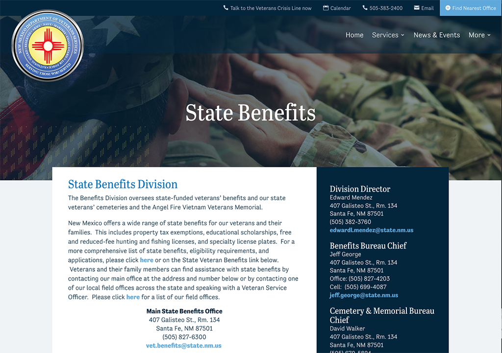 New Mexico State Department of Veterans Services