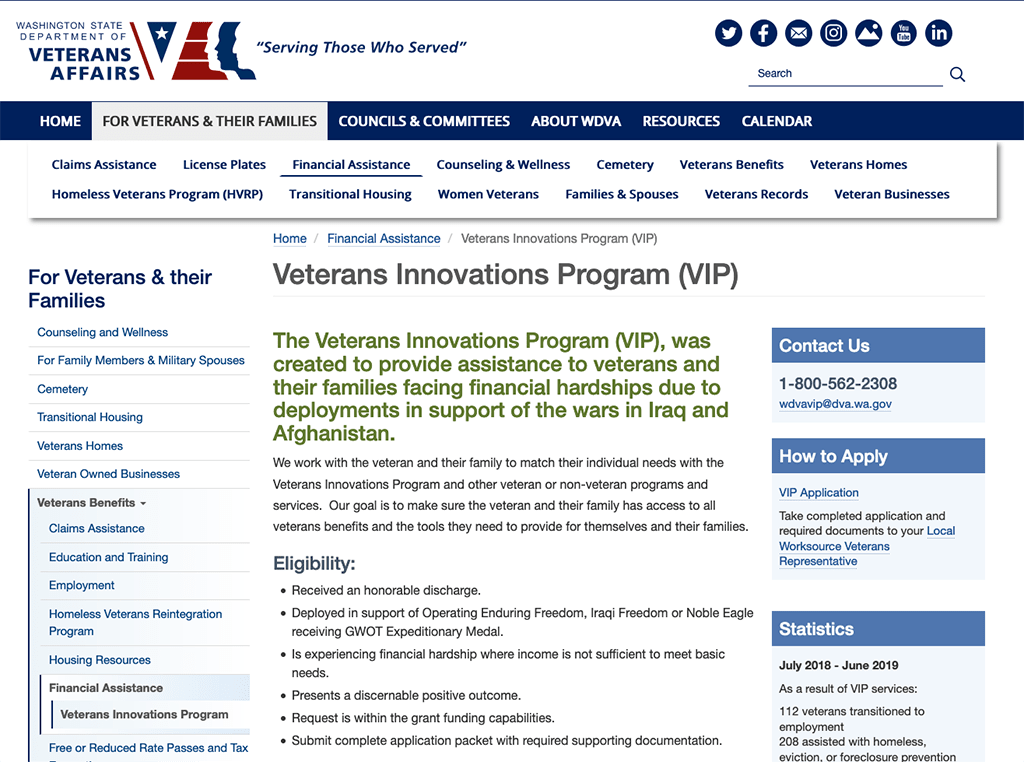 Veterans Innovations Program VIP