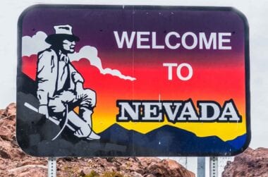 Welcome to Nevada road sign.