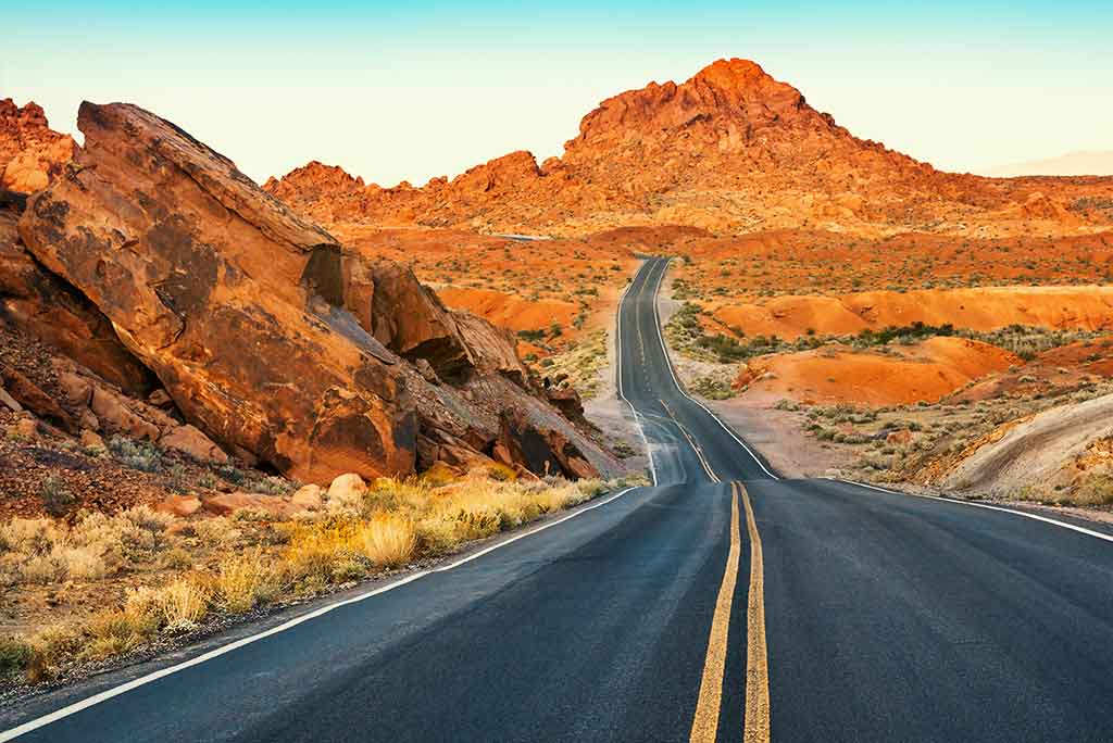 Nevada desert highway.