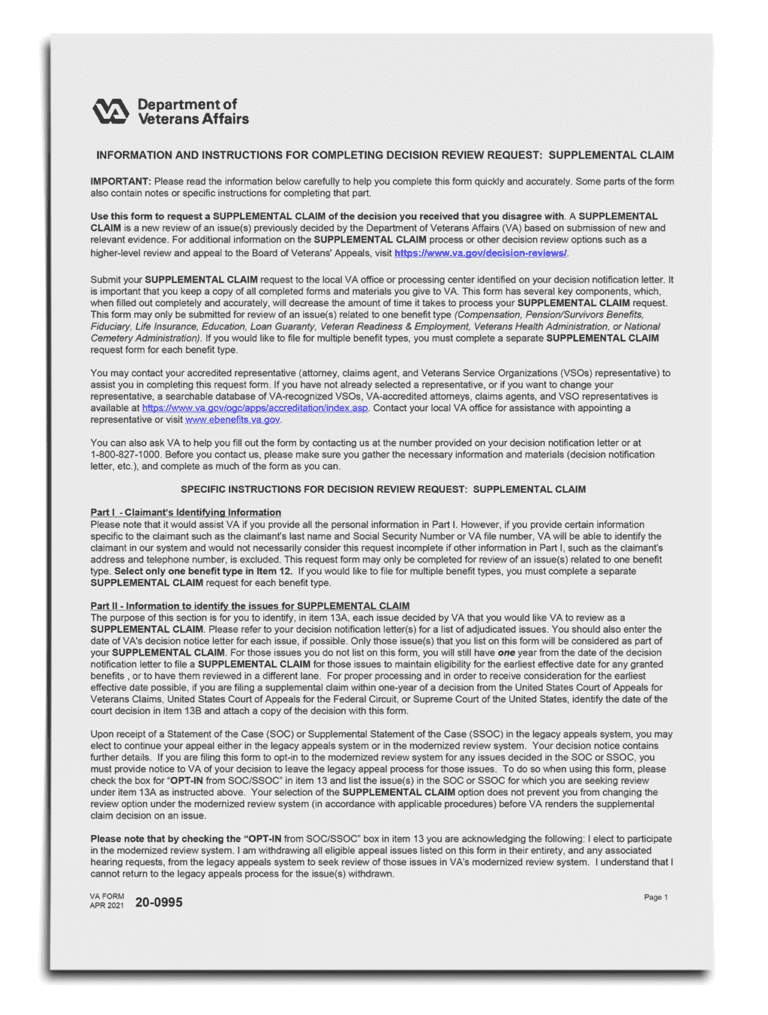 VA Claim Review Form 20-0995: Top 7 Questions!