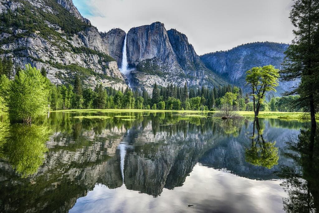 Yosemite Falls in California.