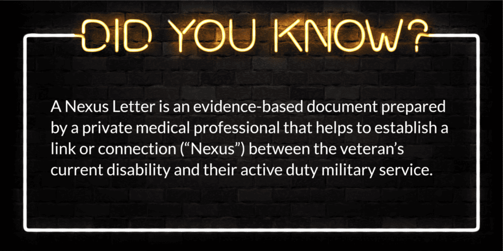 What is a Nexus Letter for Secondary Condition?