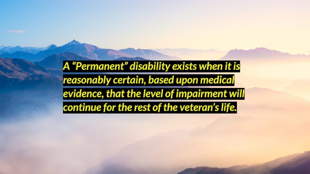 What is a Permanent Disability for VA Rating Purposes