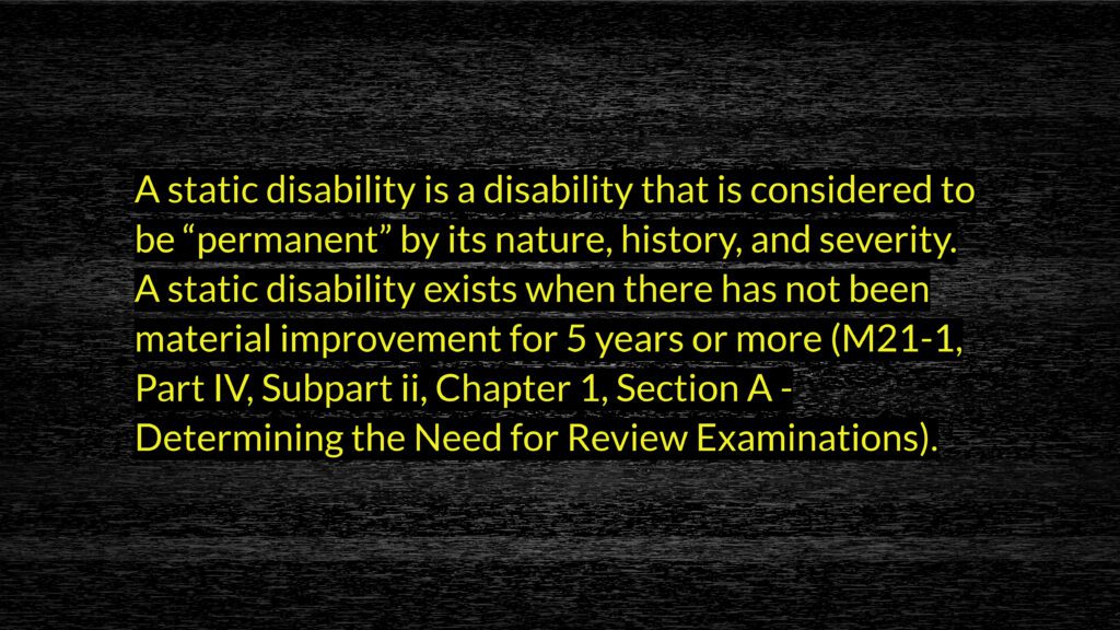What is a Static Disability