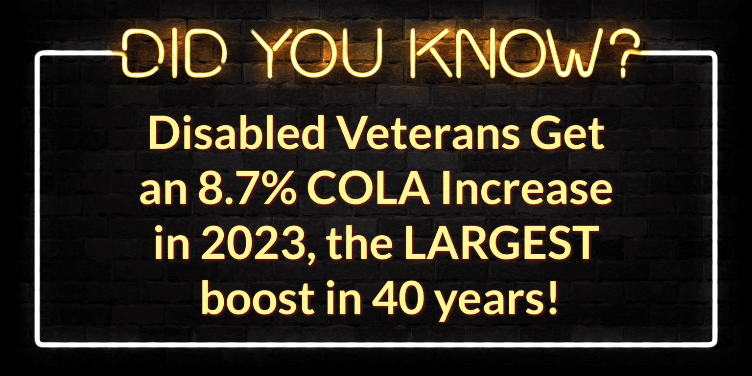 VA Disability Rates 2023 With 8.7 COLA Increase! (OFFICIAL)