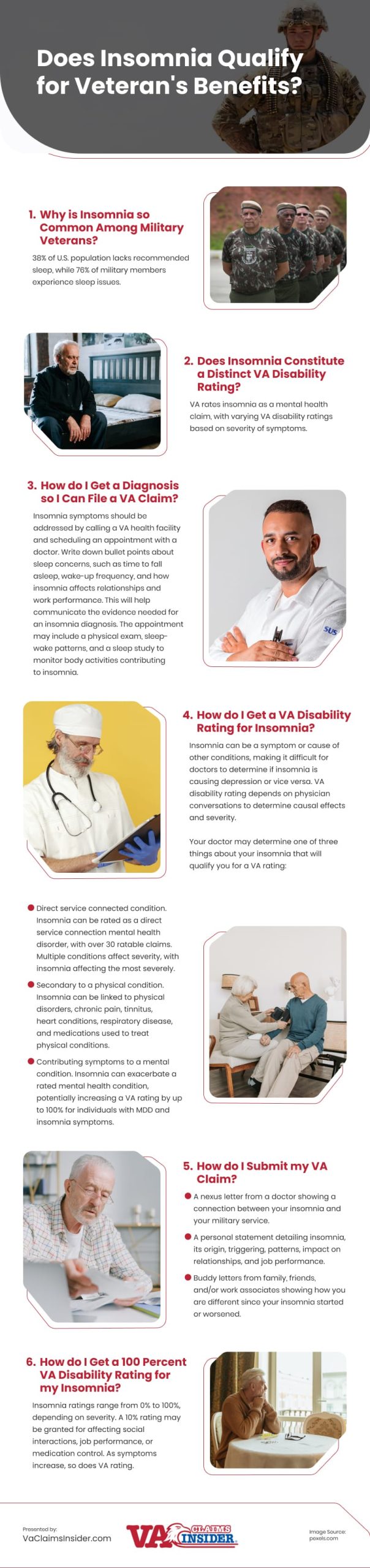 Does Insomnia Qualify for Veteran’s Benefits Infographic