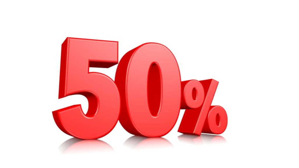 50 PERCENT VA DISABILITY.