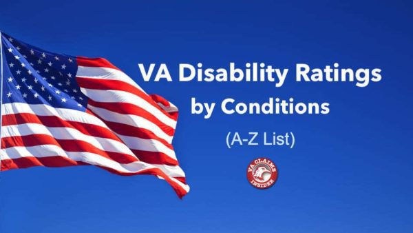 VA DISABILITY RATINGS BY CONDITIONS.