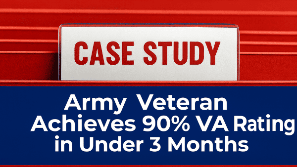 CASE STUDY ARMY VETERAN GETS 90 VA RATING IN UNDER 3 MONTHS.