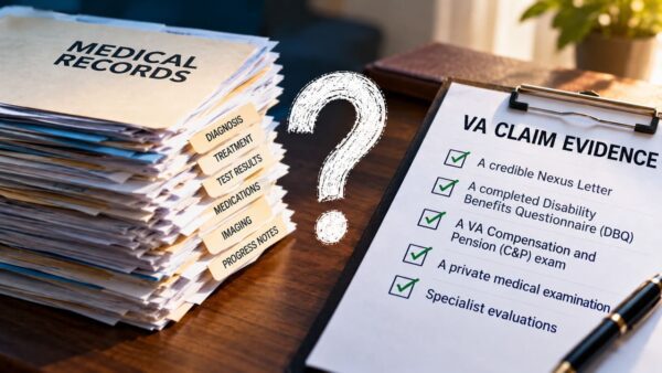 MEDICAL RECORDS VS MEDICAL EVIDENCE VA CLAIMS