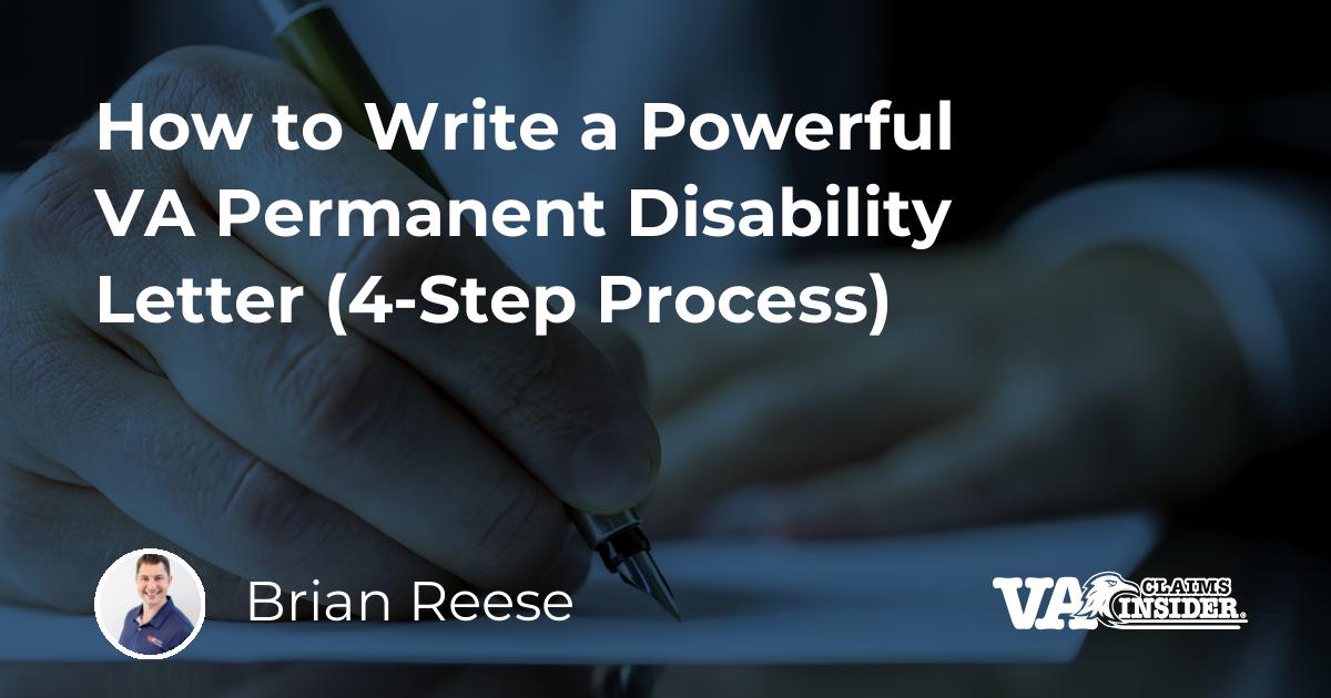 How to Write a Powerful VA Permanent Disability Letter (4 Step Process)
