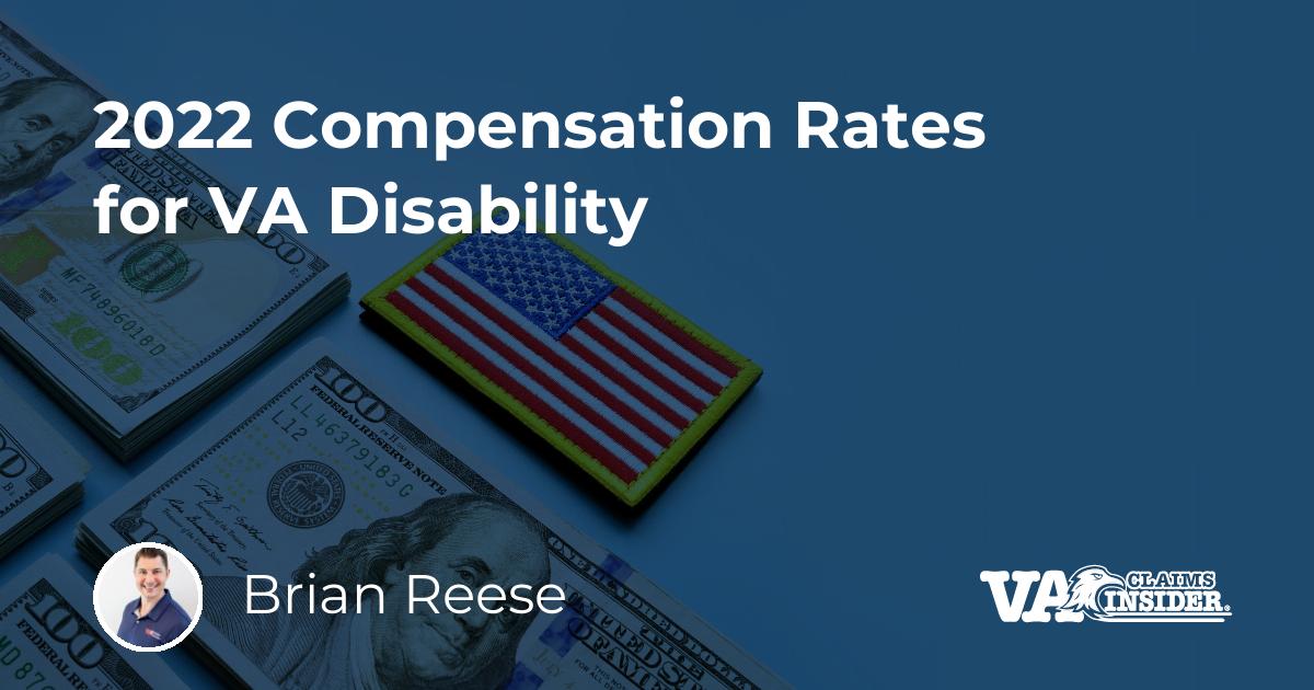 2022 Compensation Rates For Va Disability