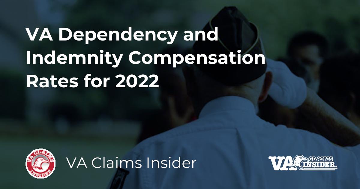 VA Dependency and Indemnity Compensation Rates for 2022