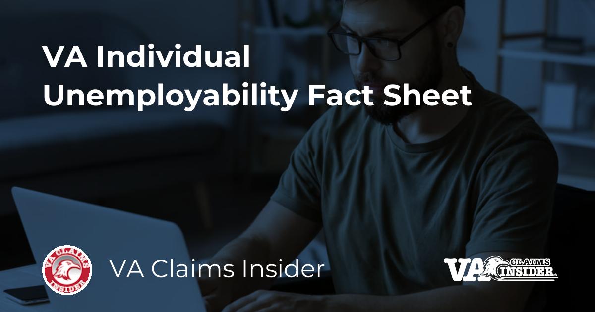 VA Individual Unemployability Fact Sheet