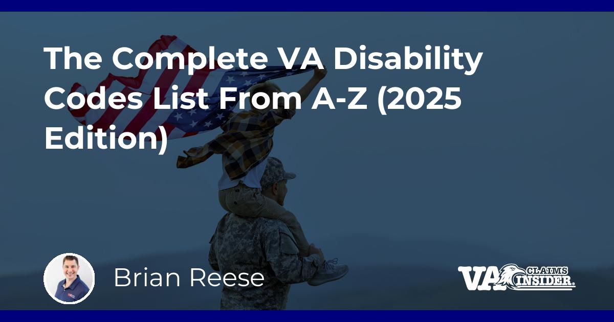 The Complete Va Disability Codes List From A Z 2024 Update 1535