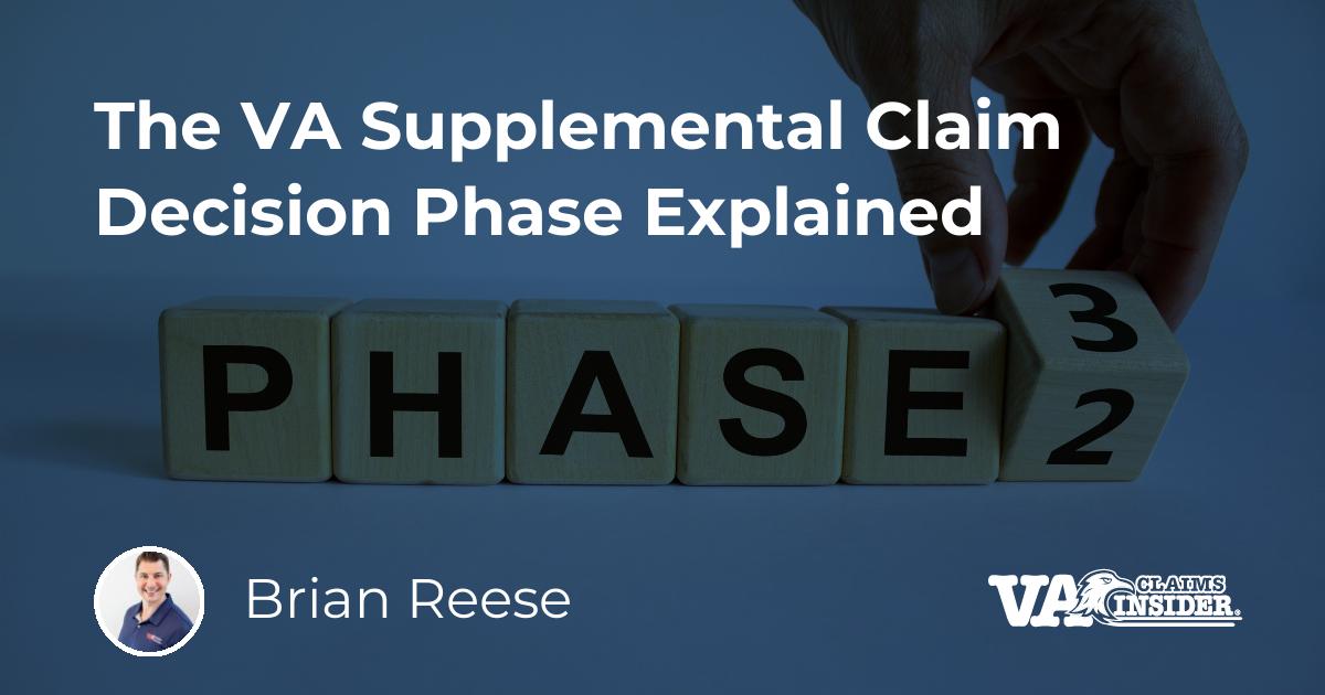 The VA Supplemental Claim Decision Phase Explained