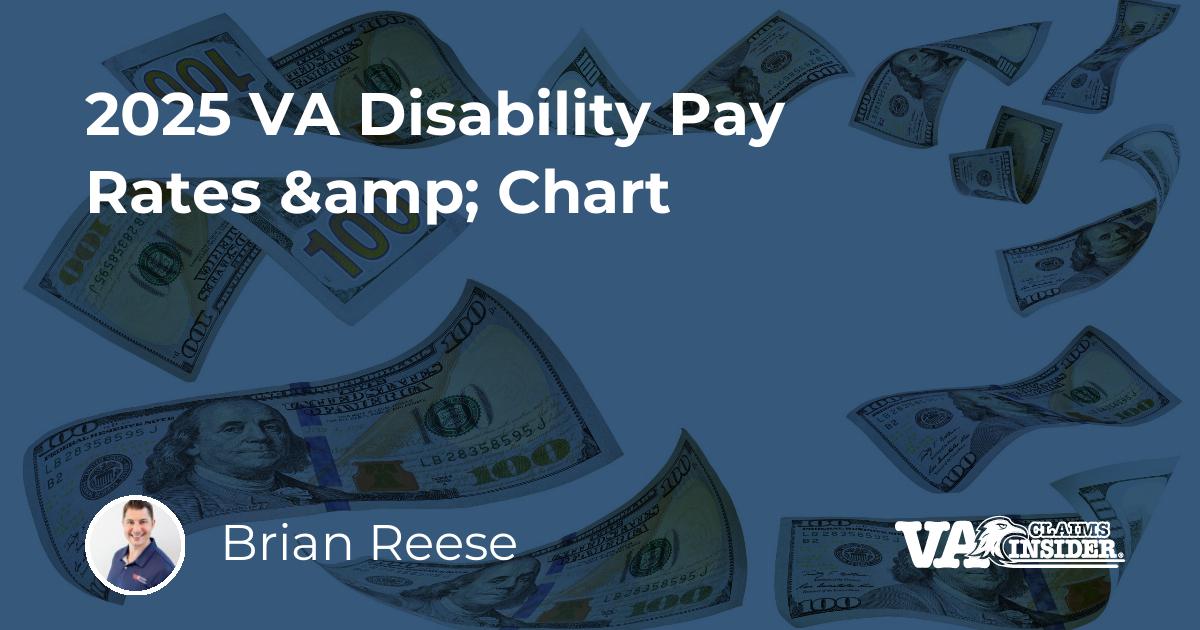 2025 VA Disability Pay Rates & Chart